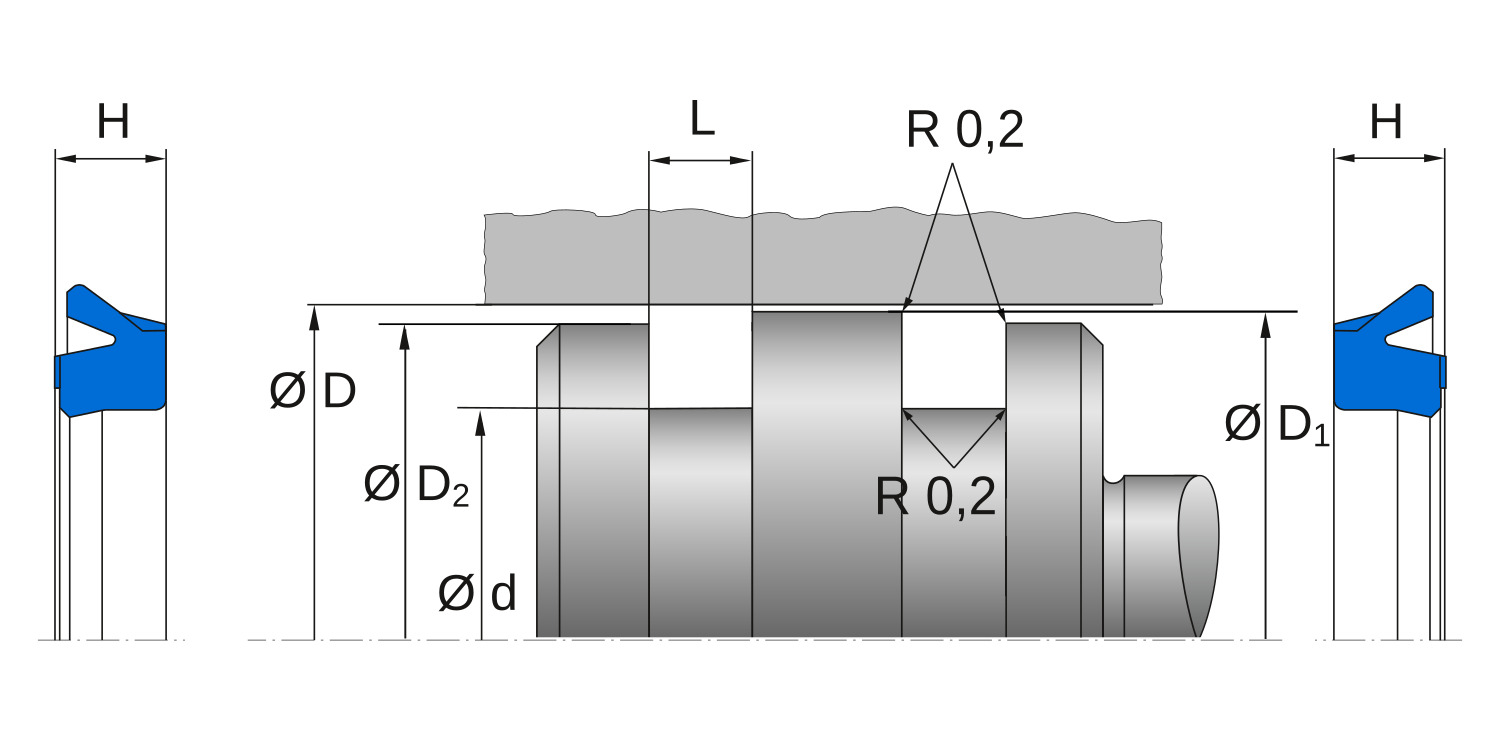 Уплотнения поршня NAP210, Freudenberg