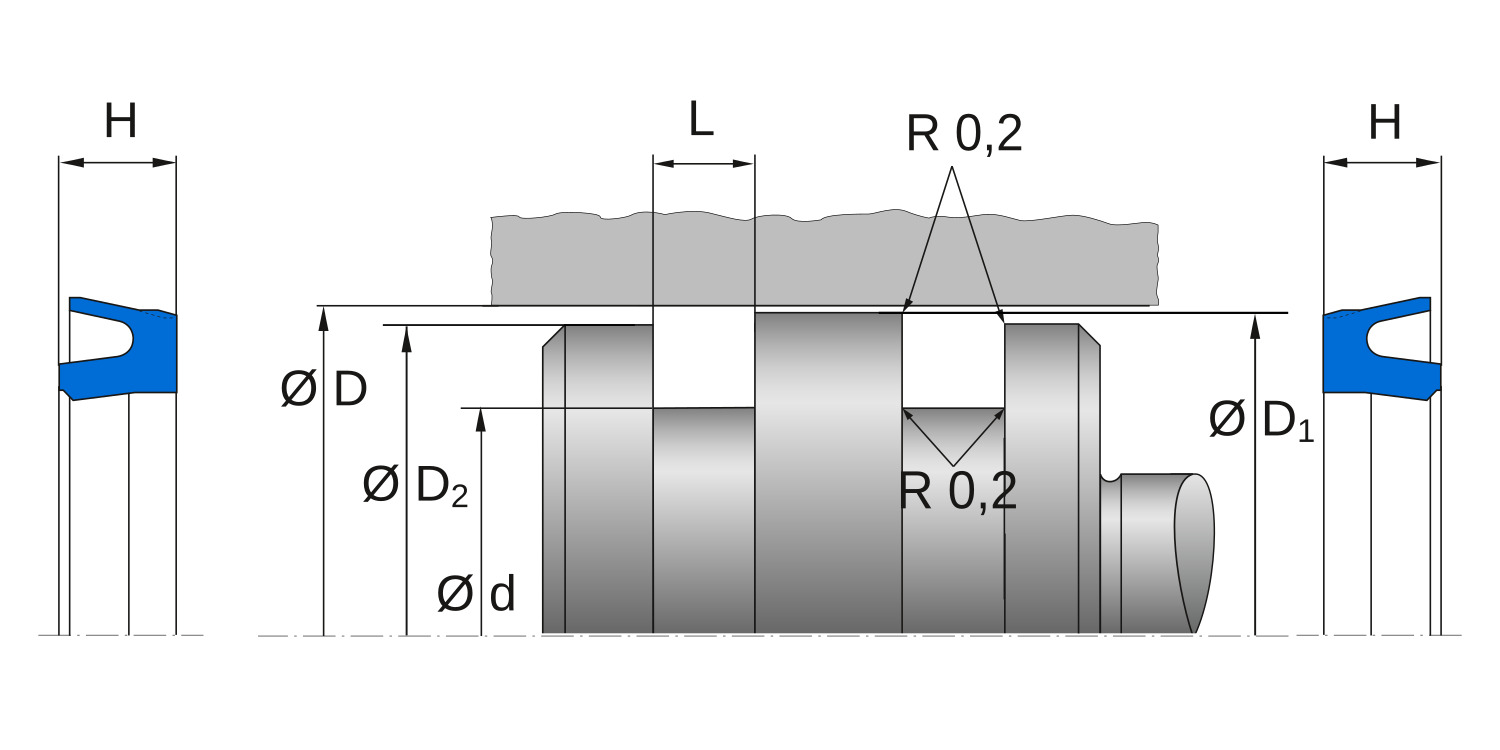 Уплотнения поршня NAP300, Freudenberg