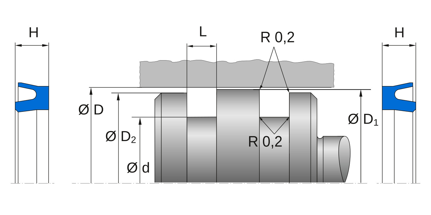 Уплотнения поршня NAPN, Freudenberg