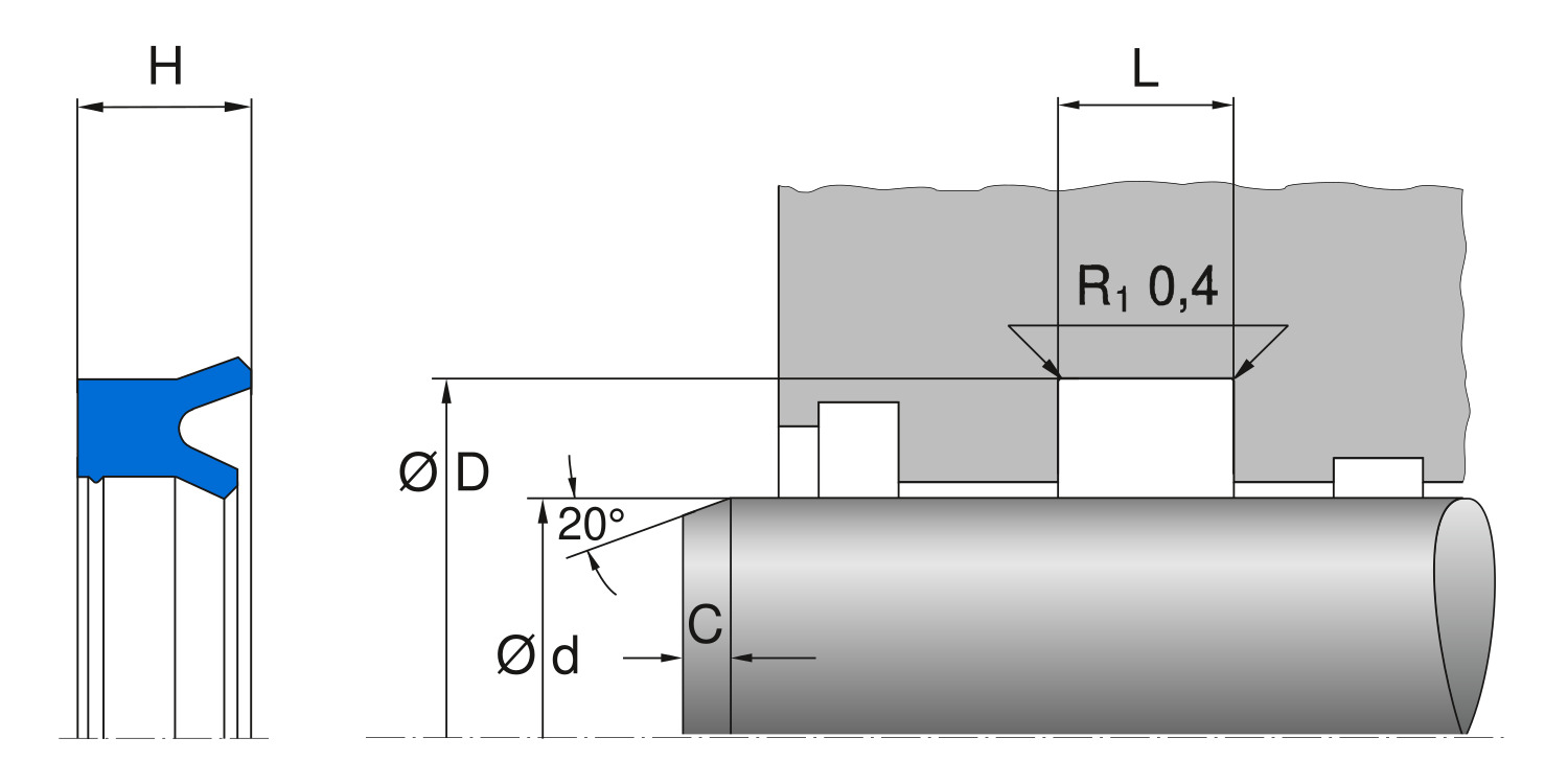 Уплотнение штока NI300, Freudenberg