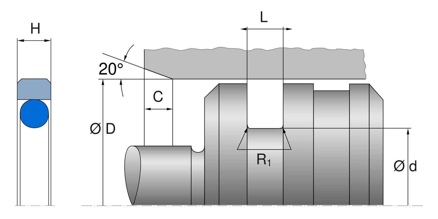 Уплотнение поршня Omegat OMK-MR, Freudenberg