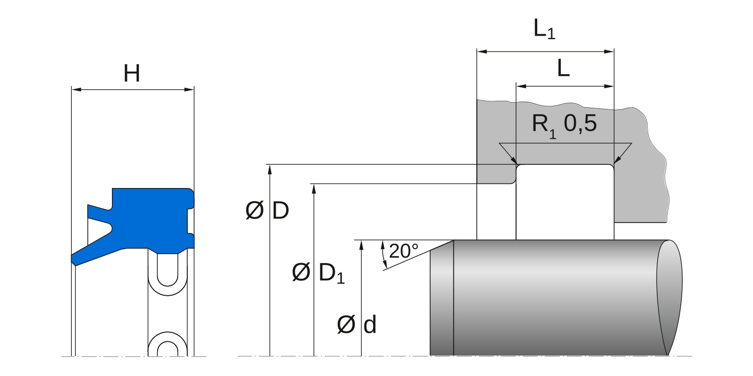 Грязесъемник PU5, Freudenberg