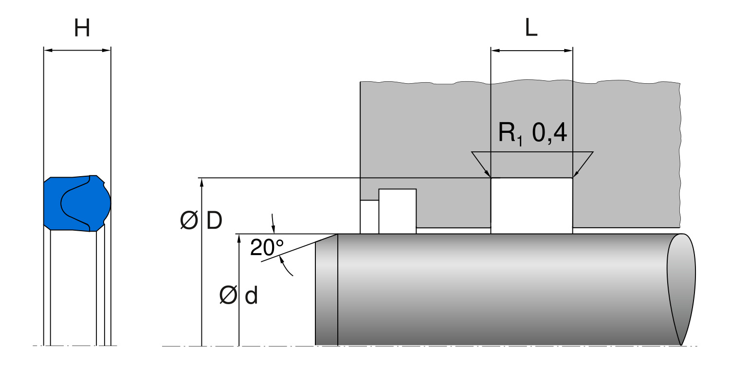Уплотнение штока S8, Freudenberg